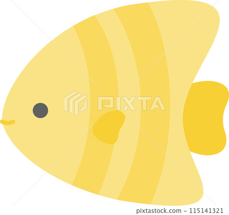 Angelfish vector illustration material_yellow fish 115141321