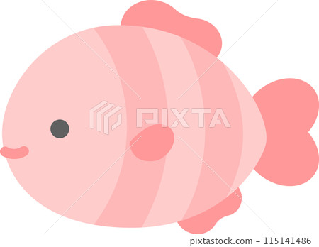 海魚向量圖素材_粉紅色的魚 115141486