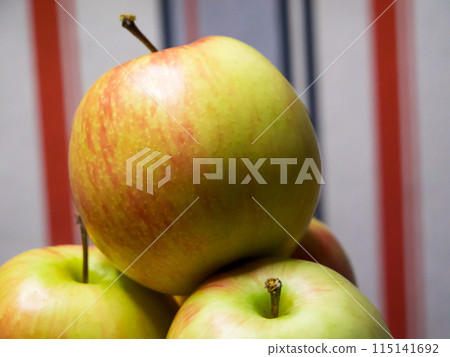 Apple Array. A colorful array of apples, ideal for health themes. 115141692