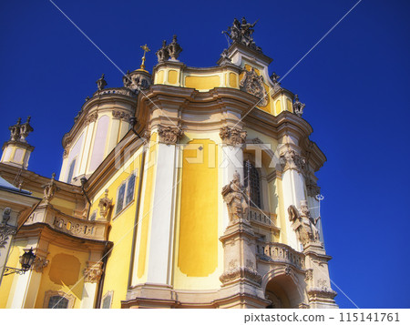 Sunlit Church Exterior 115141761