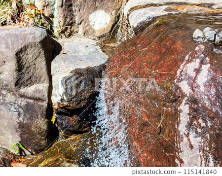 冬季泉水風景:從國分寺懸崖邊流淌出來的清涼泉水 冬季泉水風景:從國分寺懸崖邊流淌出來的清涼泉水 115141840