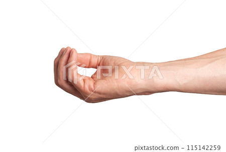 Finger hand gesture white human empty concept thumb. Person man arm palm caucasian symbol male signs Finger hand gesture white human empty concept thumb. Person man arm palm caucasian symbol male signs 115142259