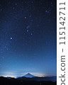 Mount Fuji and the starry sky from Mount Daibosatsu 115142711