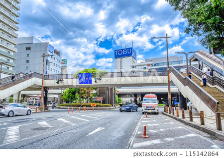 Urban landscape of Funabashi City, Chiba Prefecture JR Funabashi Station 115142864