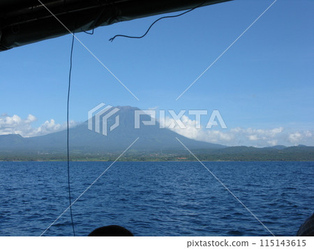 Mount Agung, Indonesia seen from the sea Mount Agung, Indonesia seen from the sea 115143615