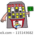 Man checking in to the hotel 115143682