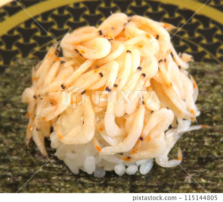 Sakura shrimp sushi 115144805