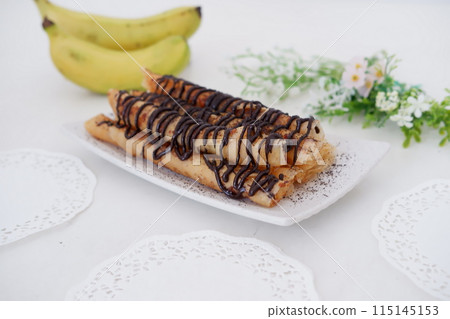 delicious chocolate flavored banana rolls 115145153