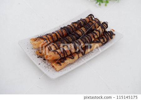 delicious chocolate flavored banana rolls 115145175