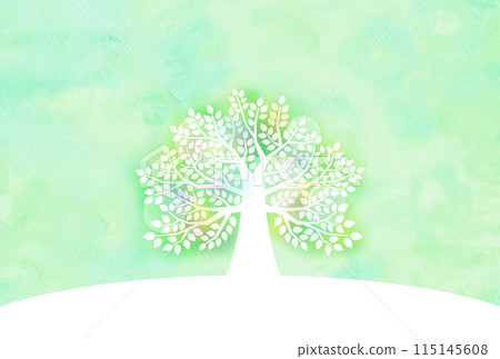 水彩風格夢幻般的大樹 115145608