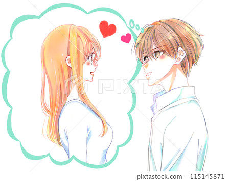 A man thinking about the woman he loves 115145871
