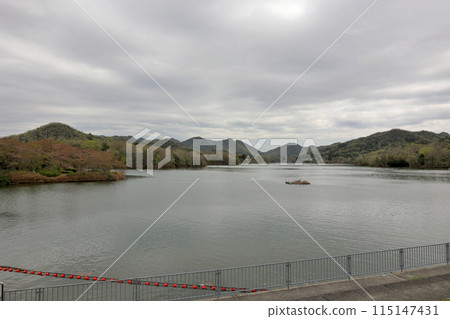 Panoramic view of Senjoji Lake 115147431