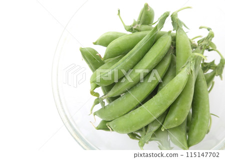 Snap peas, aerial view Snap peas, aerial view 115147702