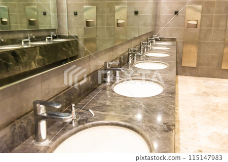 Public bathroom restroom interior 115147983
