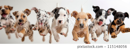 Dalmatian puppies running 115148056