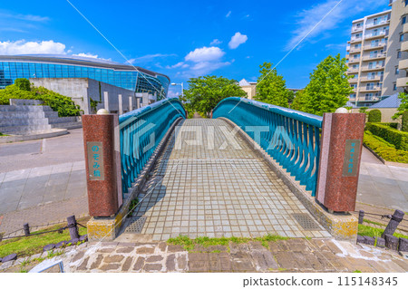 日本橫濱城市景觀、橫濱國際泳池景觀以及希望大橋的更多景觀 115148345