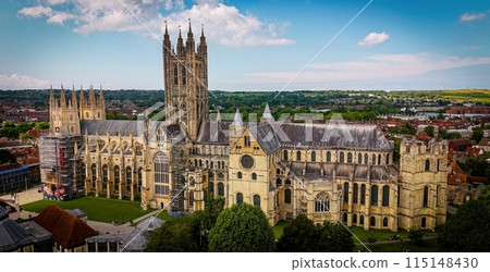 Canterbury Cathedral - aerial view - UK drone photography 115148430