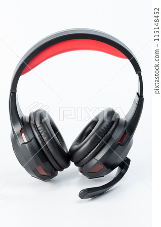 Portable black headphones 115148452