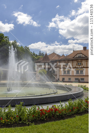 Luhacovice, picturesque spa town in Southern Moravia, Czech Republic 115148536