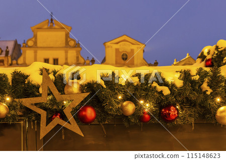 Old Town Square at Christmas time, Prague, Czech Republic 115148623