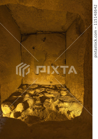 Dolmen de Viera from the 3rd millennium BCE, UNESCO site, Antequera, Spain 115148642