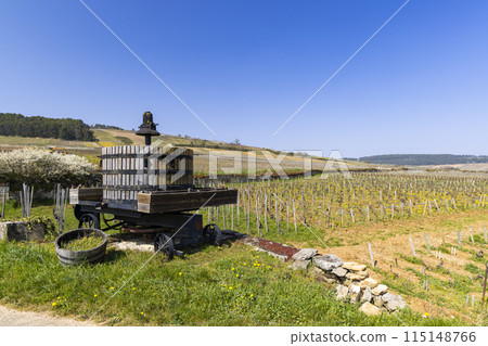 Old wine press, Cote de Nuits, Burgundy, France 115148766