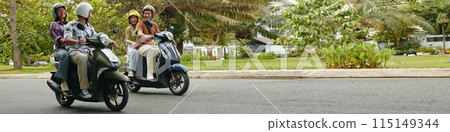 Riding Scooters in the Neighborhood 115149344