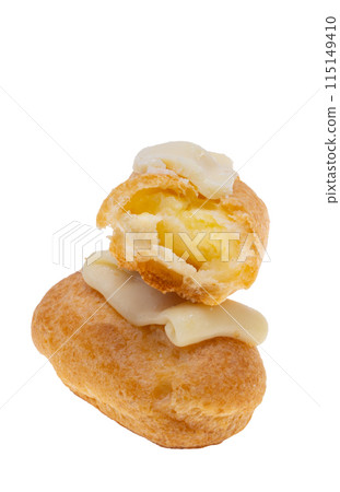 choux pastries isolated 115149410