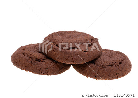 chocolate cookies isolated 115149571