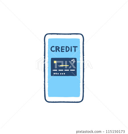 Cashless and credit card payments via smartphone 115150173