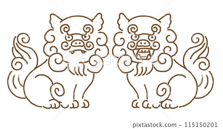 沖繩風獅爺的可愛插圖 沖繩風獅爺的可愛插圖 115150201