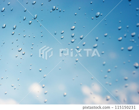 drops of rain on window glass drops of rain on window glass 115150231