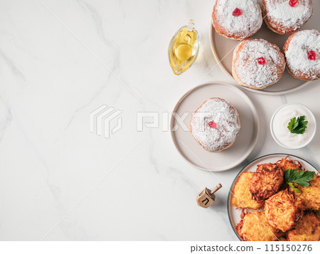 jewish holiday Hanukkah concept background 115150276