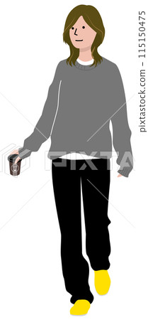 Young woman with coffee 115150475