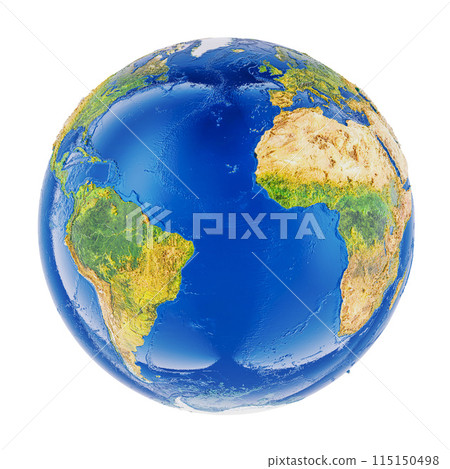 Earth Globe, Planet Earth. 3d rendering Earth Globe, Planet Earth. 3d rendering 115150498