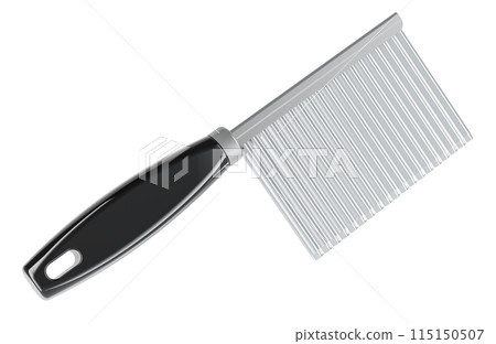 Wave slicer, stainless steel knife wavy. 3D rendering 115150507