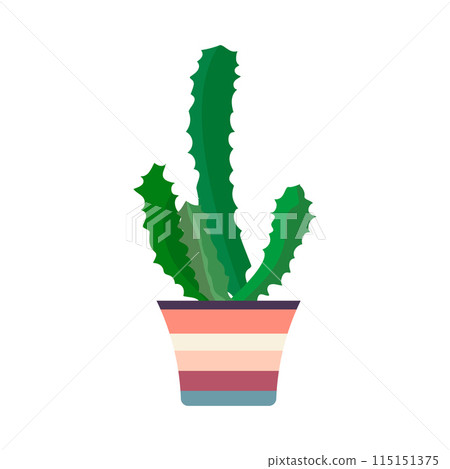Potted plant with green leaves 115151375