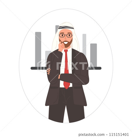 Arab businessman standing with arms crossed 115151401