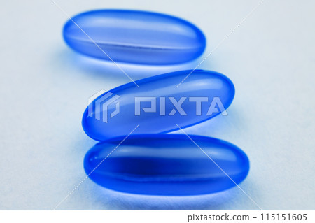 Blue pills, colorful tablets, medicines, drugs, health care concept 115151605