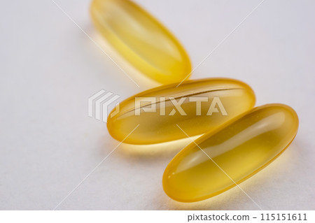 Yellow pills, colorful tablets, medicines, drugs, health care concept 115151611