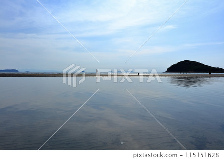 [香川縣]父母濱（瀨戶內海鏡）以壯觀的日落而聞名的旅遊勝地 115151628