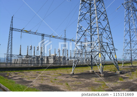 Outdoor substation equipment and transmission tower 115151669