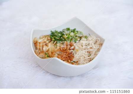 delicious chicken porridge as a background 115151860