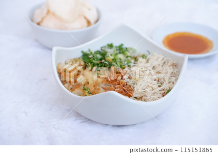 delicious chicken porridge as a background 115151865