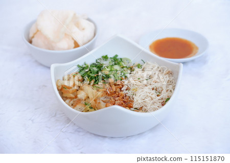 delicious chicken porridge as a background 115151870