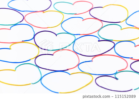 Rubber band/heart symbol (background material) Rubber band/heart symbol (background material) 115152089