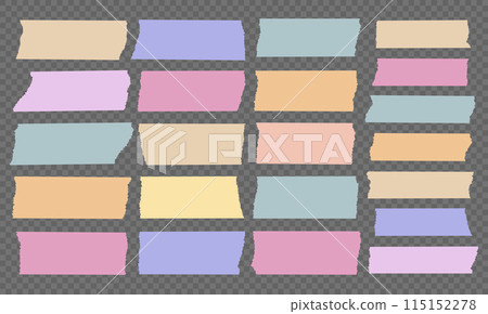 Set of Color Torn Paper Frames 115152278