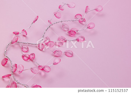 Colorful decorative branch with leaves texture with copy space, background with place for text 115152537