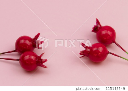 Colorful decorative berries texture with copy space, background with place for text 115152549