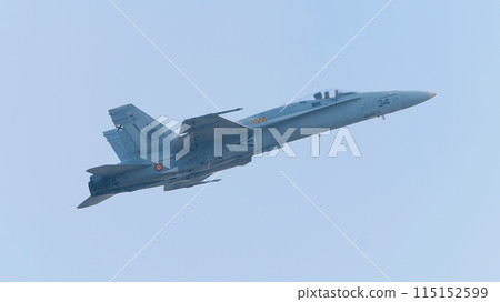 Spanish Air Force EF-18A Hornet ascends 115152599